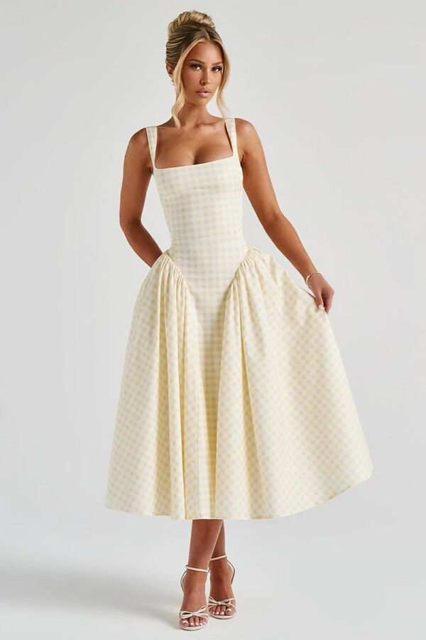 vestido-amarelo-vintage-xadrez-vichy
