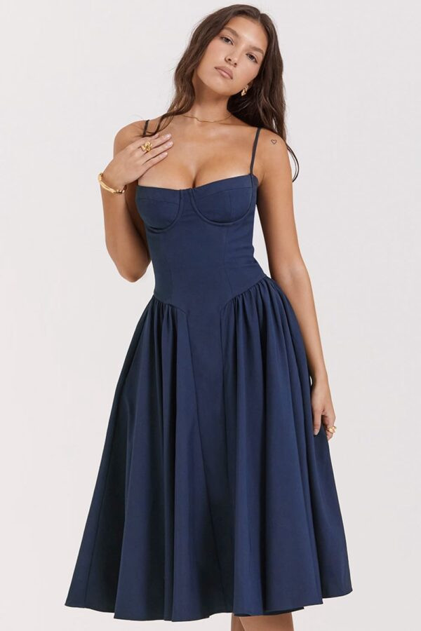 vestido-midi-azul-marinho-alcas-finas-saia-rodada