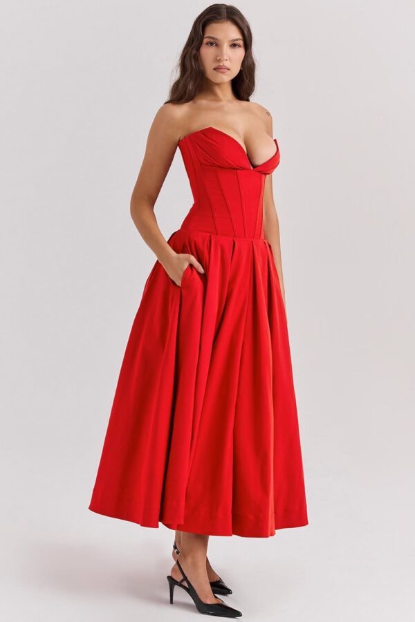 vestido-midi-corselet-vermelho-tomara