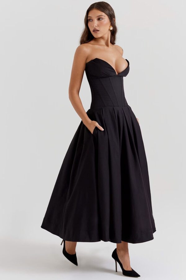 vestido-midi-preto-corselet-lateral
