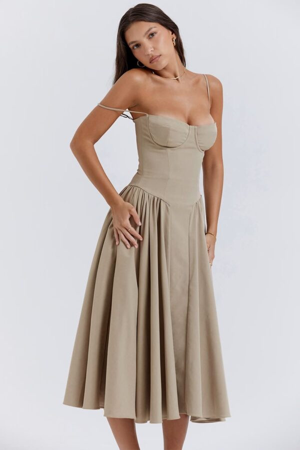 vestido-midi-rodada-bege-tomara