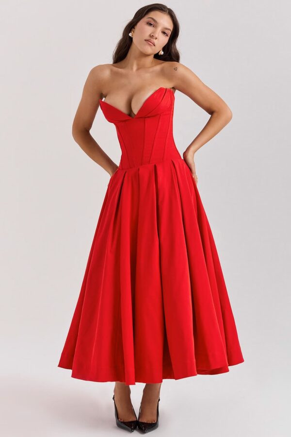 vestido-midi-vermelho-corselet-tomara