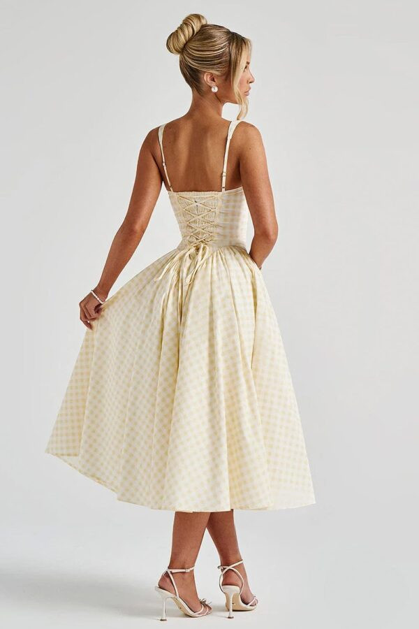 vestido-vintage-amarelo-midi-xadrez