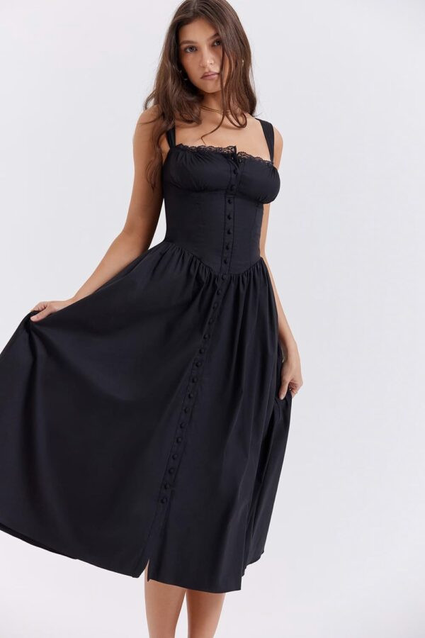 elegante-vestido-midi-preto-botoes-frente