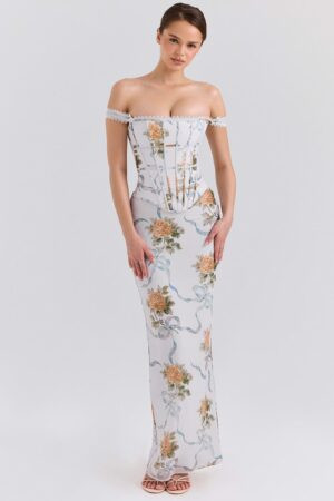 longo-vestido-floral-ombro-ombro-corset-estruturado