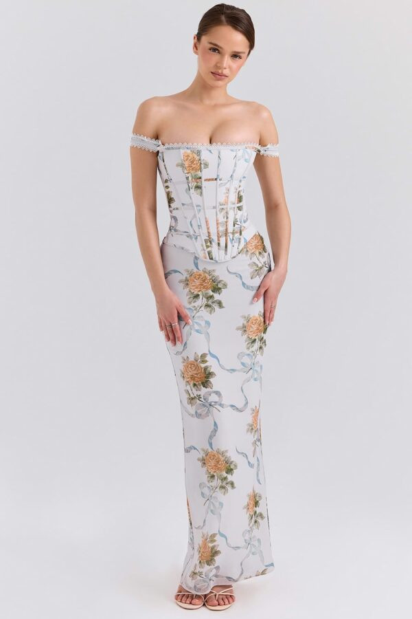 longo-vestido-floral-ombro-ombro-corset-estruturado