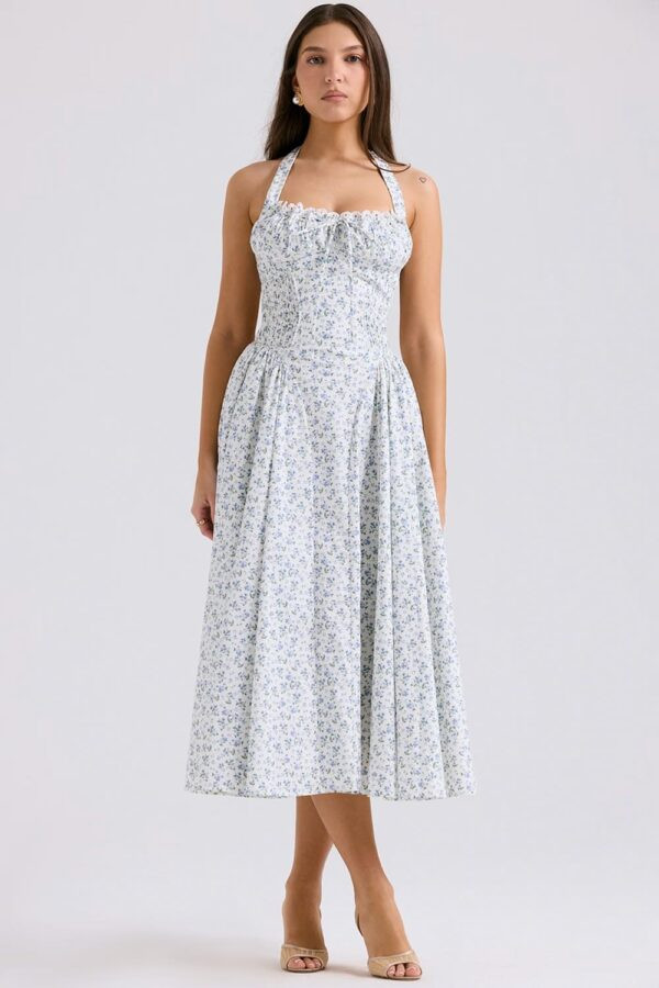 midi-vestido-azul-floral-detalhes-busto-alcas-largas