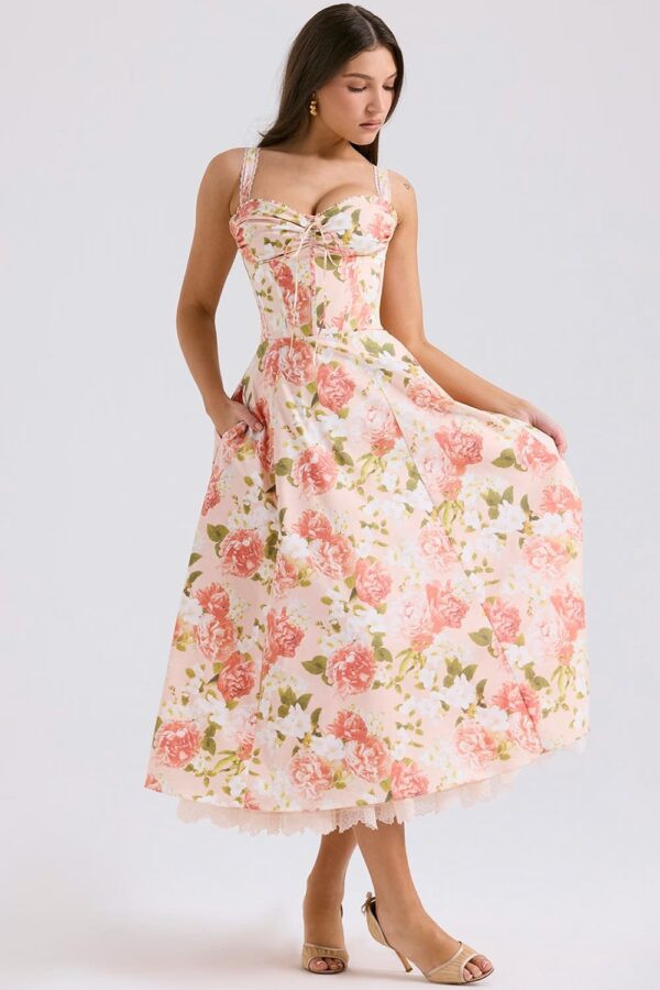 midi-vestido-rodado-floral-estampado