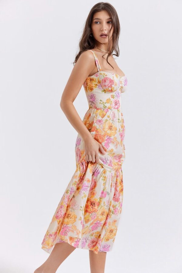 rosa-florido-vestido-amarelo-midi-babado