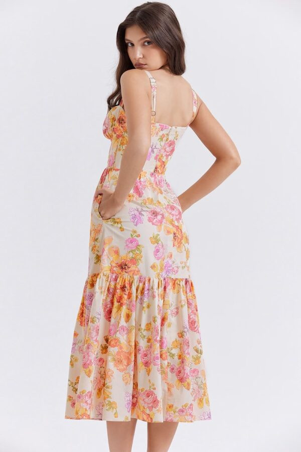 vestido-amarelo-rosa-florido-midi-babado