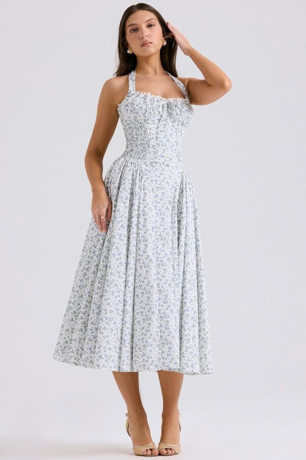 vestido-azul-midi-floral-detalhes-busto-alcas-largas