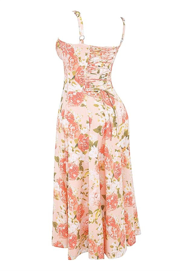 vestido-busto-franzido-midi-coral-floral-fenda