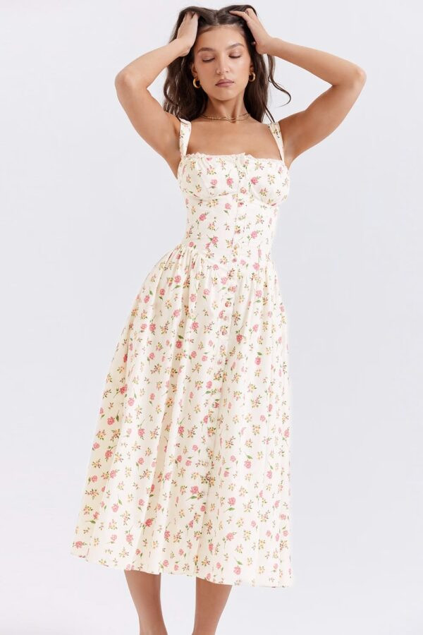 vestido-floral-midi-botoes-frente-bolsos