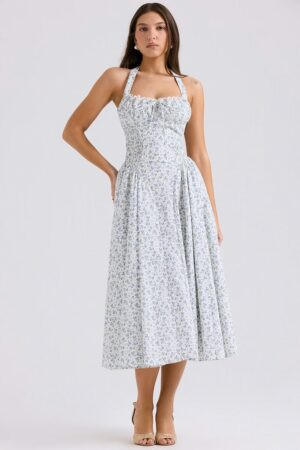 vestido-midi-azul-floral-detalhes-busto-alcas-largas