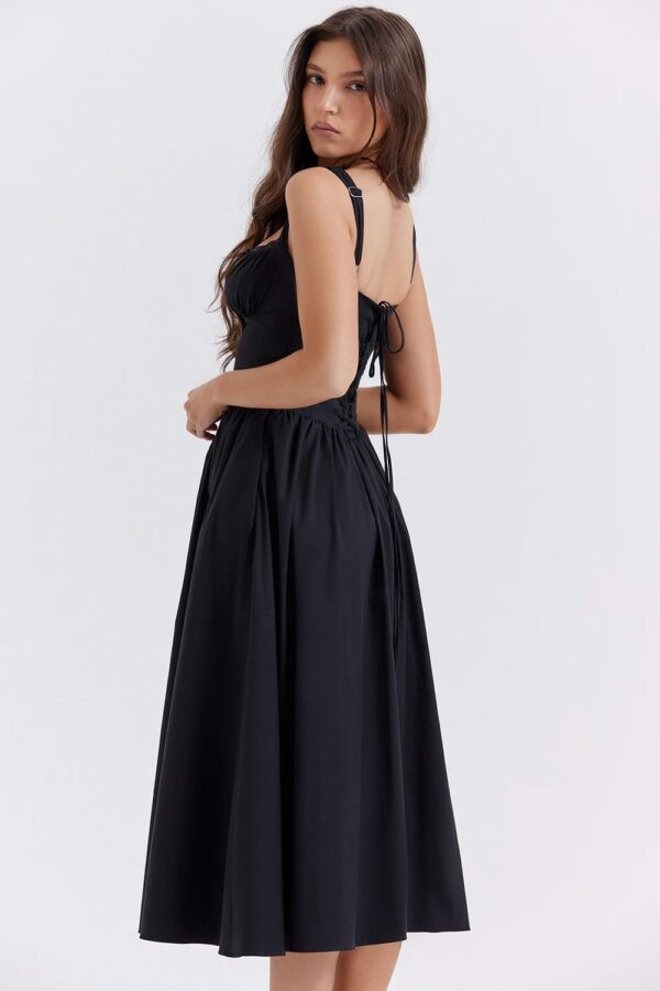 vestido-midi-botoes-frente-preto-elegante