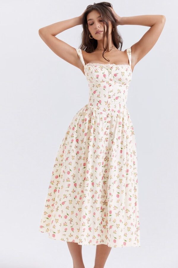 vestido-midi-floral-botoes-frente-bolsos