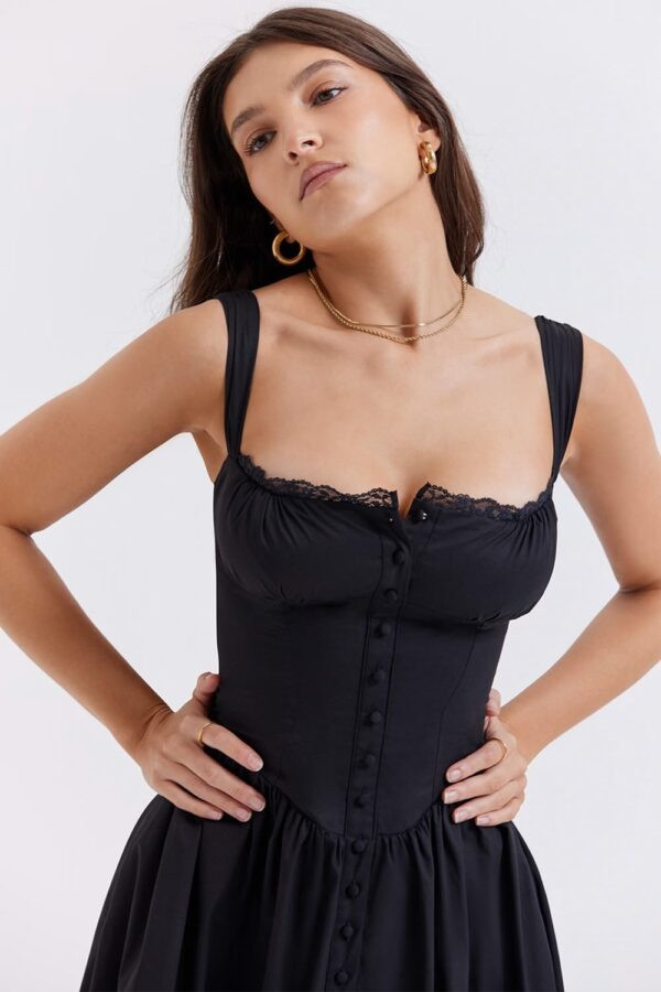 vestido-preto-botoes-frente-midi-elegante