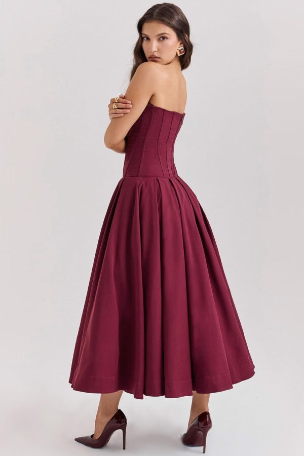 convidada-vestido-marsala-midi-tomara-que-caia-casamento