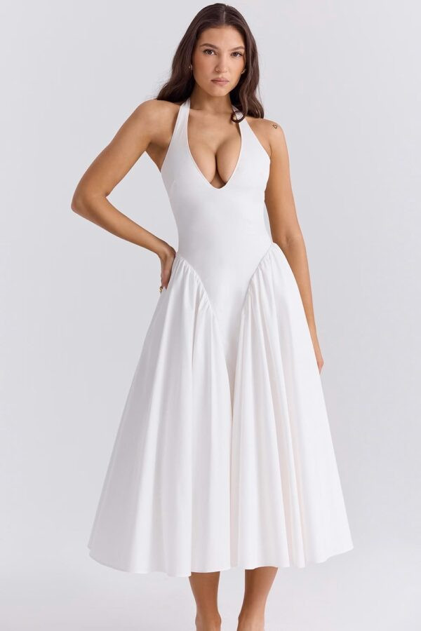vestido-midi-evase-branco-elegante-festa